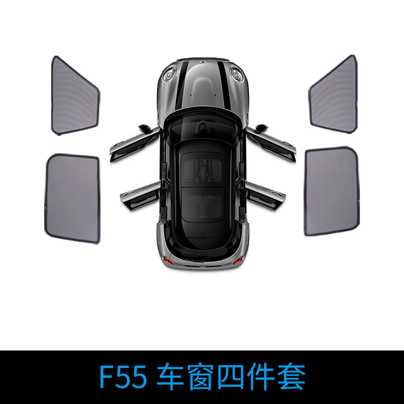 MINI Cooper Sunshade for F54 F55 F60 R60 – Magnetic Side Window Visor F55 front and rear window four-piece set Evfuns