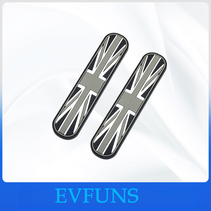 MINI Cooper Door Edge Guard Trim – Anti-Collision Decorative Strips Gray Rice Style [2-Piece Set] Evfuns