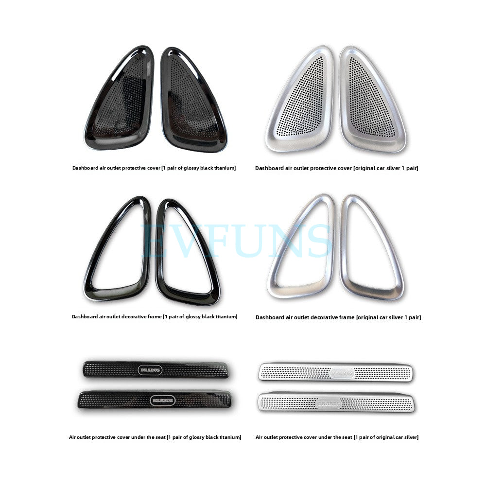 Smart # 1 & # 3 Dashboard Air Vent Cover Stainless Steel Trim Evfuns