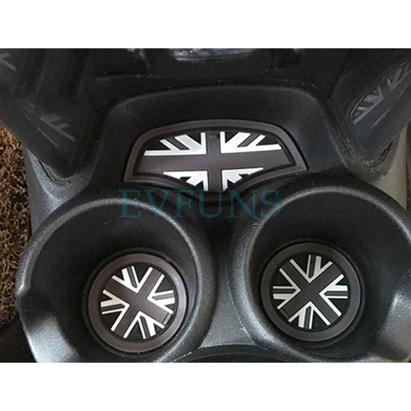 MINI Cooper F55/F56 Silicone Anti-Slip Interior Mats – Door Slot & Cup Holder Liners Redmi (Three-Piece Set) Evfuns
