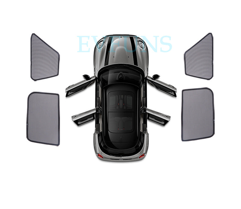 MINI Cooper Sunshade for F54 F55 F60 R60 – Magnetic Side Window Visor Evfuns
