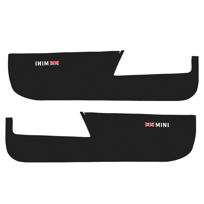 MINI Countryman J01 Door Sill Protector – 2024 Cooper Anti-Kick Guard Carbon fiber pattern anti-kick pad [J01] Evfuns