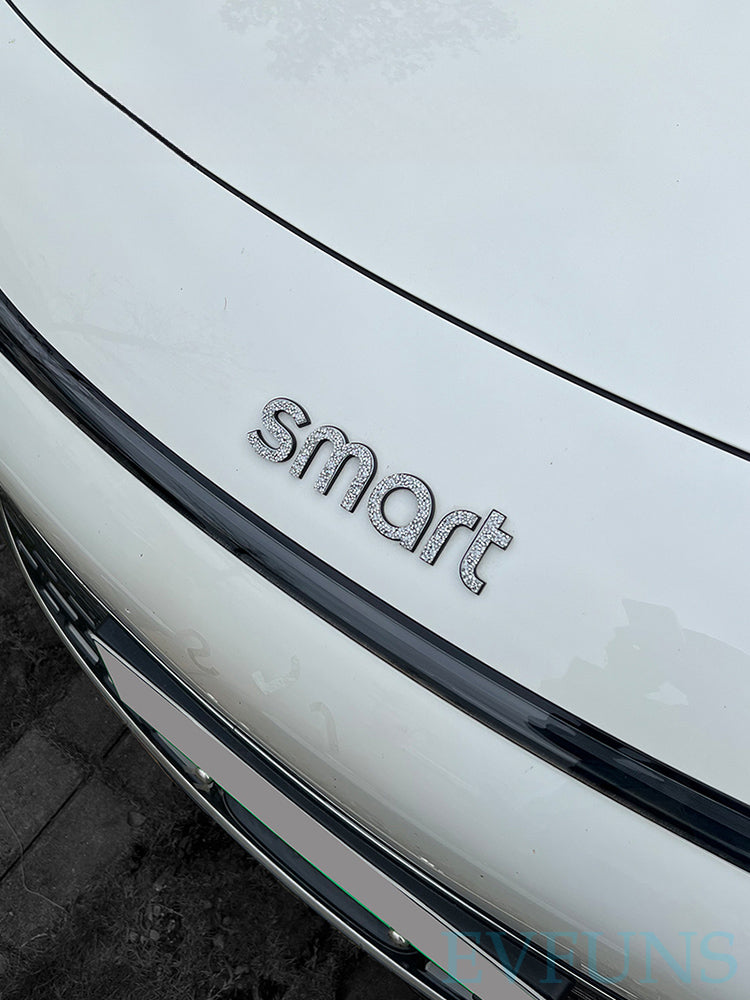 SMART # 1 Rhinestone Car Emblem Sticker – Bling Crystal Logo Decal Evfuns