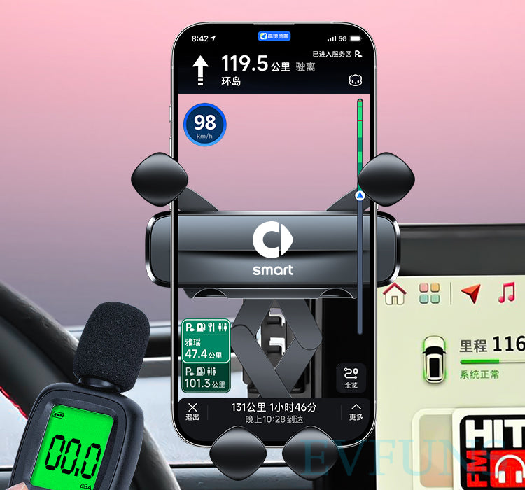 Smart # 1 & # 3 Exclusive Car Phone Mount | 15W Wireless Charging Holder Evfuns