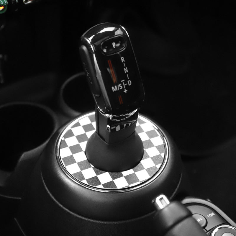 MINI Cooper Gear Shift Dust Cover – Interior Trim Protector 19-Current Model [Gear Dust Cover [Black and White