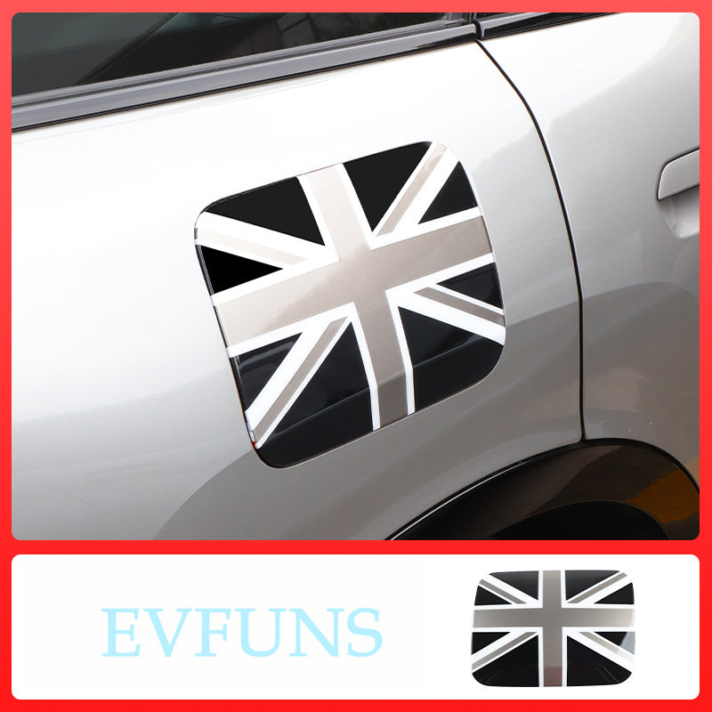 MINI JCW Countryman U25 Fuel Tank Cap Trim Cover – 2024 Upgrade Silver and Black Rice Flag Evfuns