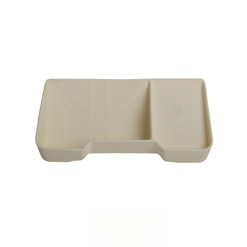 MINI J05 / U25 Silicone Center Console Liner [Off-white] J01 Dedicated Central Control Dashboard Storage Box Evfuns
