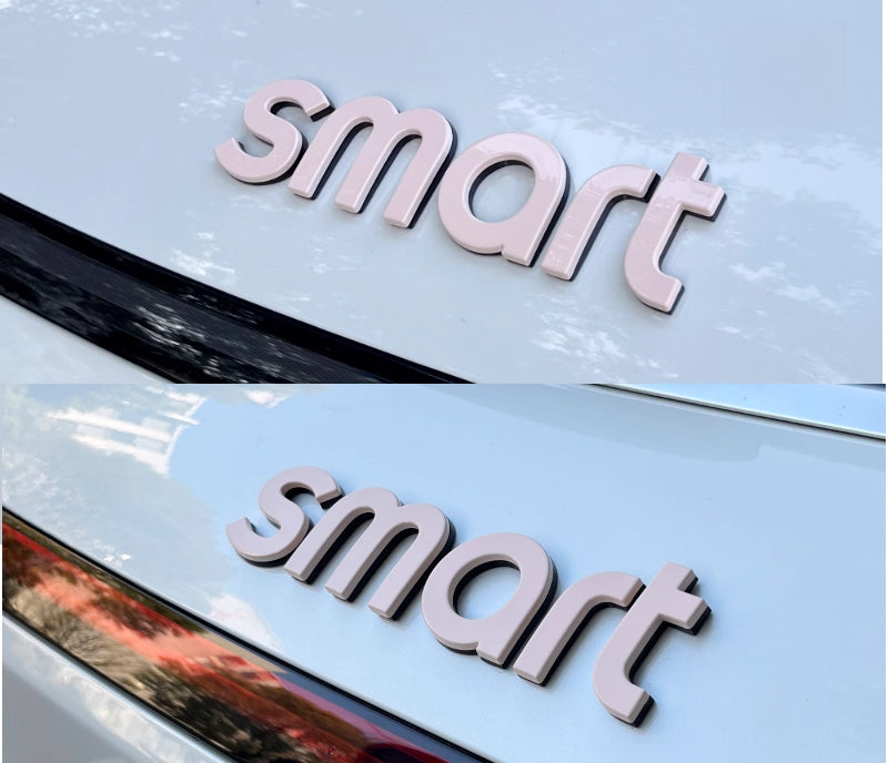 SMART Car Hood Letter Emblem & Badge Sticker – # 3/ # 1 / # 5Custom Body Decal Smart Letter Sticker (Front and Rear)