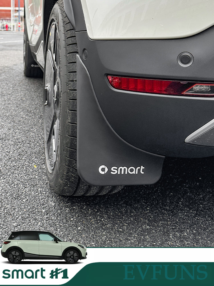 SMART # 1 / # 3 Mud Flaps – Front & Rear Fender Splash Guards Custom Fit Evfuns
