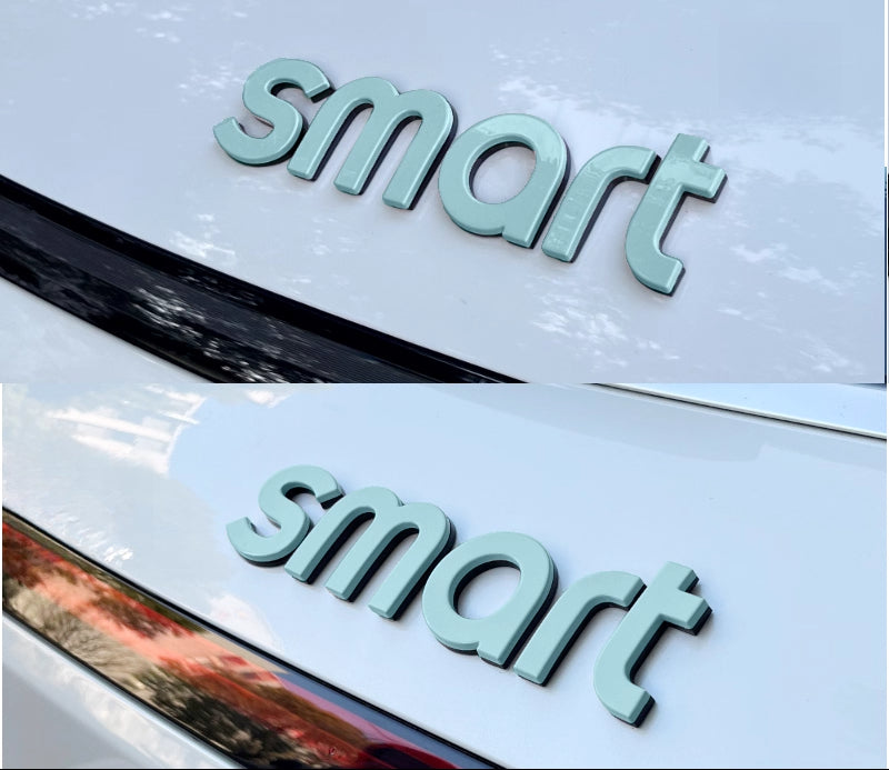 SMART Car Hood Letter Emblem & Badge Sticker – # 3/ # 1 / # 5Custom Body Decal Smart Letter Sticker (Front and Rear)
