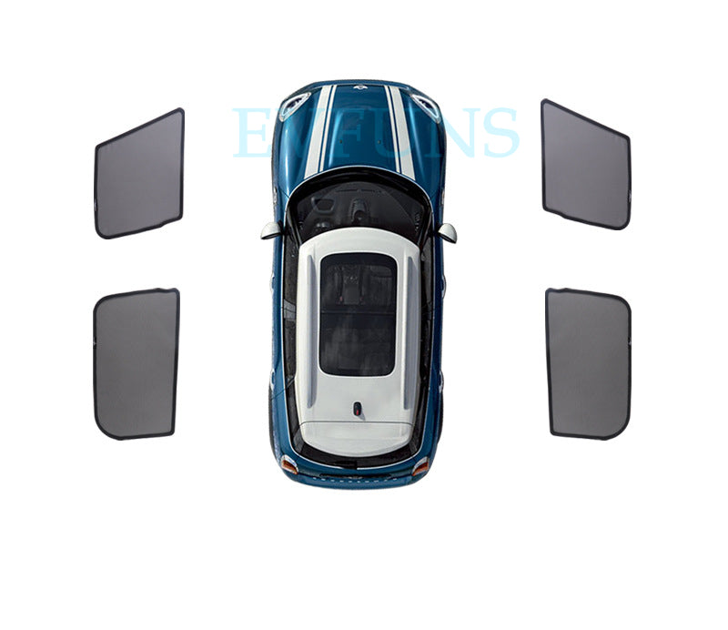 MINI Cooper Sunshade for F54 F55 F60 R60 – Magnetic Side Window Visor Evfuns