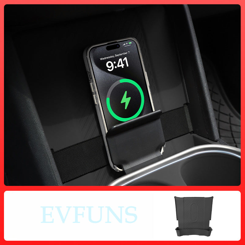 MINI Cooper F65/F66 Center Console Silicone Pad – Interior Protection Mat Wireless Charging Pad [Black] Special