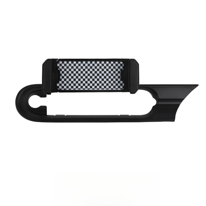 Gravity Phone Holder for MINI EV J01/J05 – Custom Fit Car Mount [Black and White Plaid] Telescopic J05 Evfuns