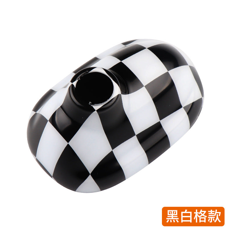 MINI Cooper Antenna Cover Trim | Roof Base Cap for R55 R56 Black and white grid (R55/R56) Evfuns