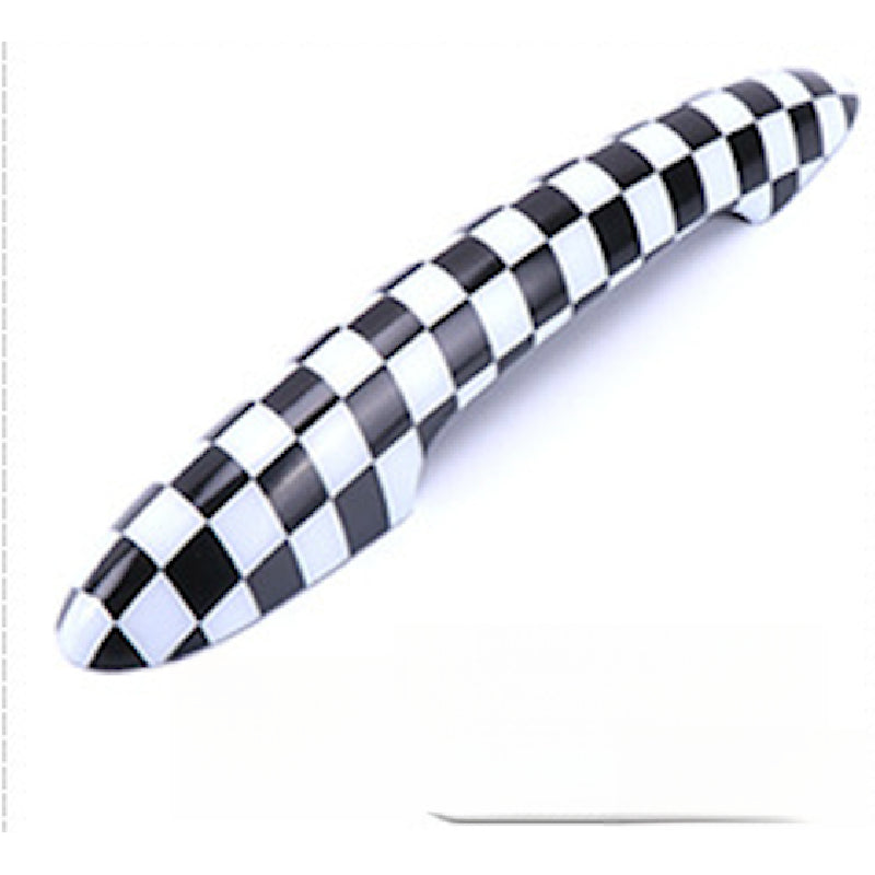 MINI Cooper R55 R56 R60 Door Handle Cover Trim Black and white grid (one pair) Evfuns