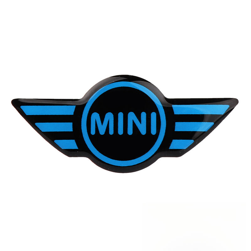 MINI Cooper Steering Wheel Logo Sticker – Scratch Cover & Styling Decal Blue Style Evfuns