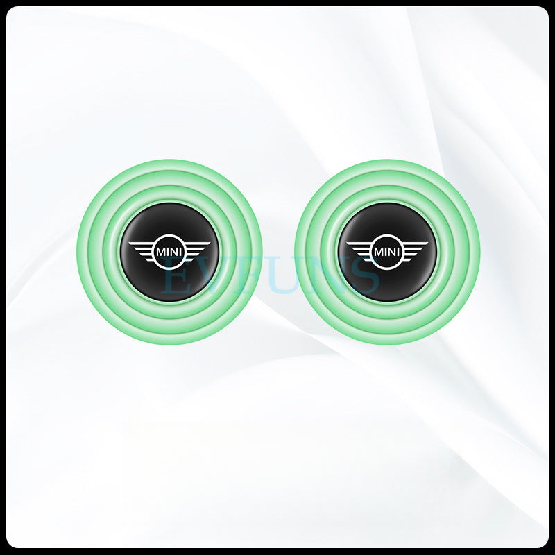 MINI Cooper Door Shock Absorber Pads Car Door Shock Absorber Pads [MINI Logo] Luminous Style (Pair) Evfuns