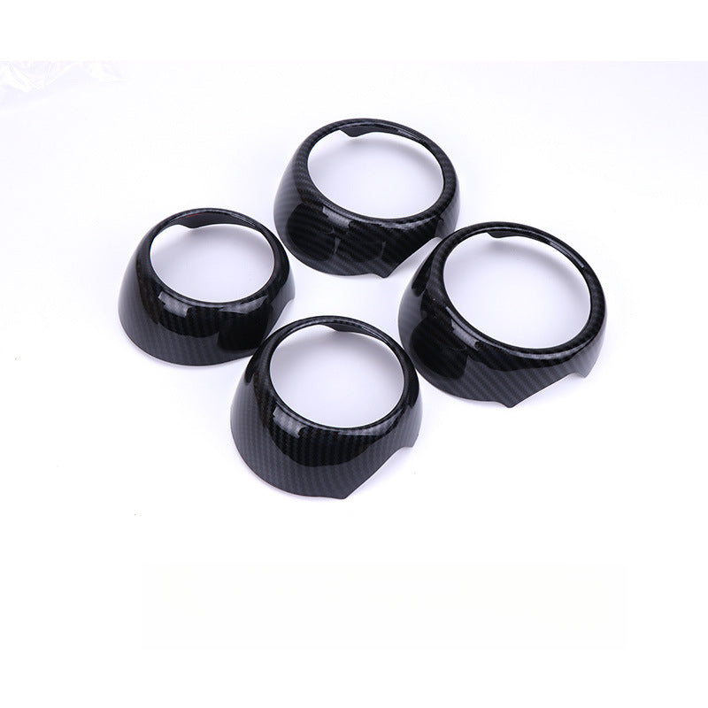 MINI Cooper F55/F56 Carbon Fiber Style Interior Door Handle Trim F55 inner handle cover set of four Evfuns