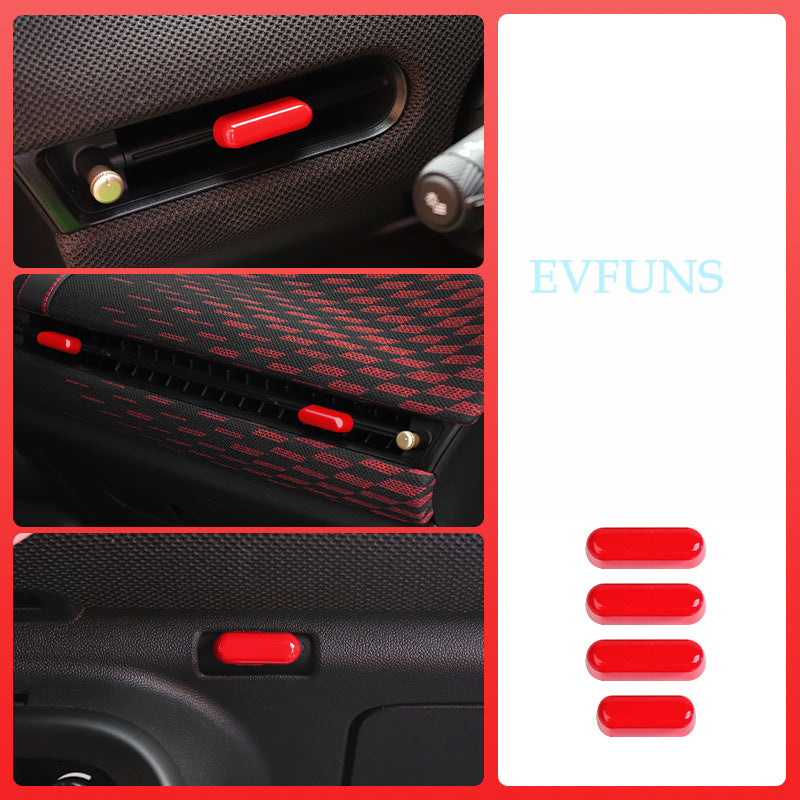 MINI J01 / J05 Seat Adjustment Button Cover – Interior Trim for Cooper EV J01/J05 [Vibrant Red] Air Conditioner