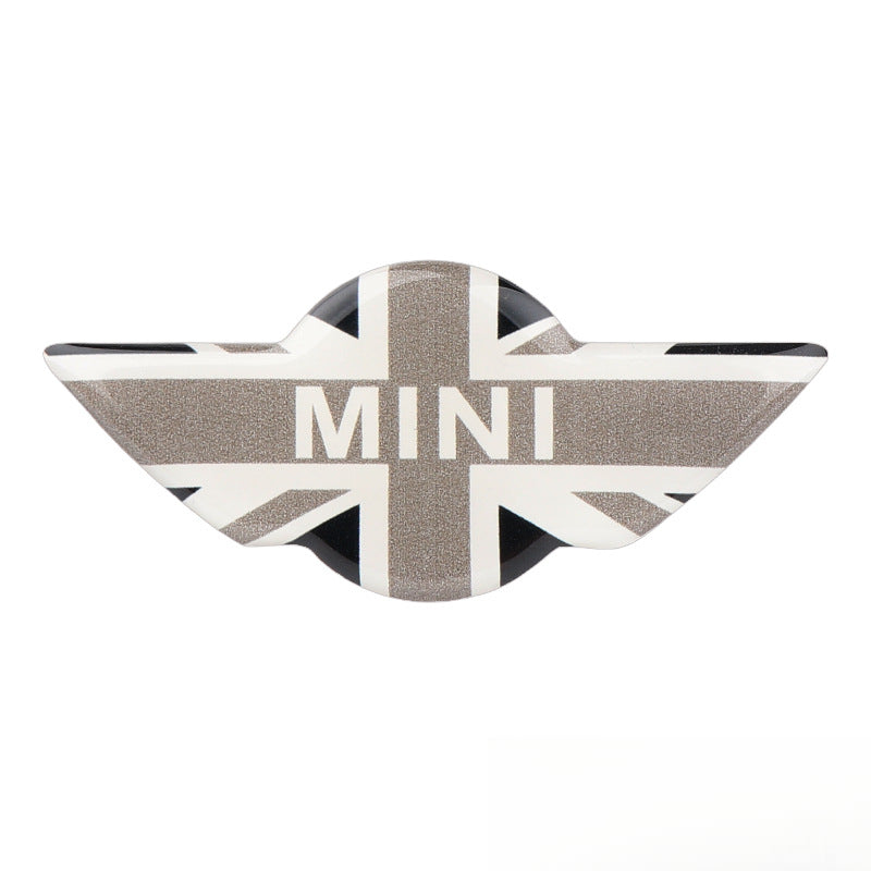MINI Cooper Steering Wheel Logo Sticker – Scratch Cover & Styling Decal Gray Rice Style Evfuns