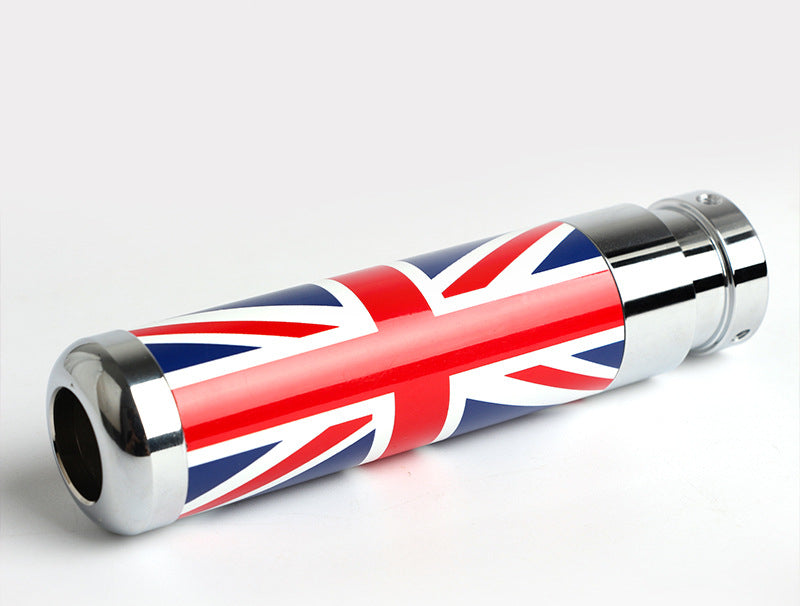 MINI Cooper R56 Handbrake Cover – Custom Leather Grip for Clubman & Hatch Red and Blue Rice Flag Style Evfuns