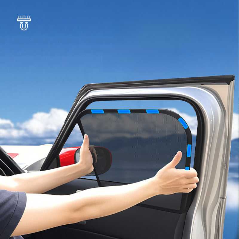 Car Sunshade Curtain – Magnetic Mesh Window Sun Protection & Heat Insulation Evfuns