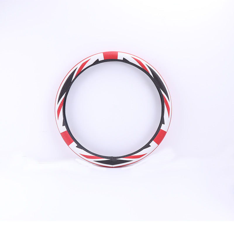 MINI Cooper Union Jack Steering Wheel Cover – For One / Countryman Red and Black Rice Flag Evfuns
