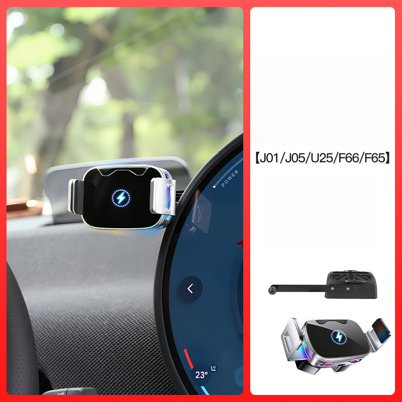 MINI Wireless Car Charger Phone Mount – J01/J05 F66 Countryman Lightning Standard Model [Wireless Charging Head + Base]