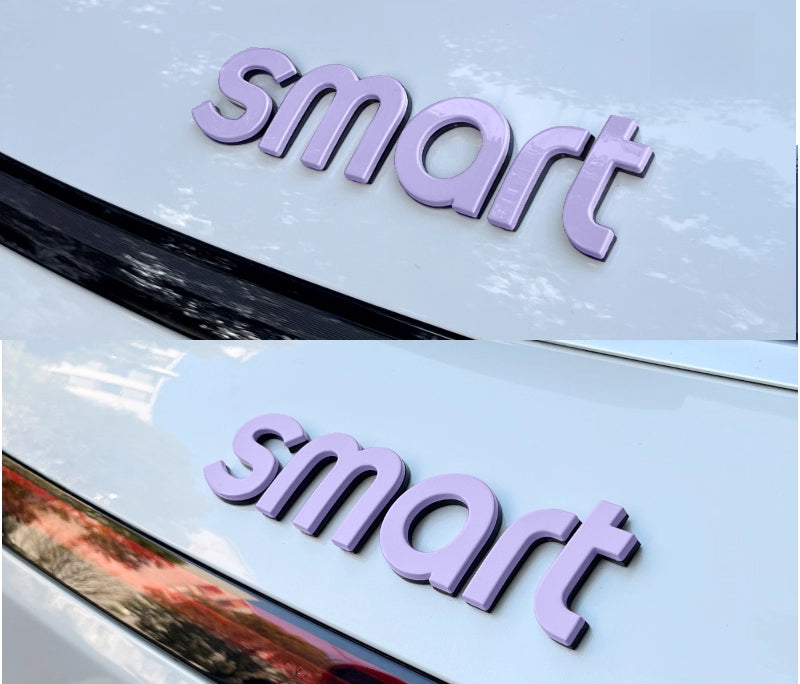 SMART Car Hood Letter Emblem & Badge Sticker – # 3/ # 1 / # 5Custom Body Decal Smart Letter Sticker (Front and Rear)