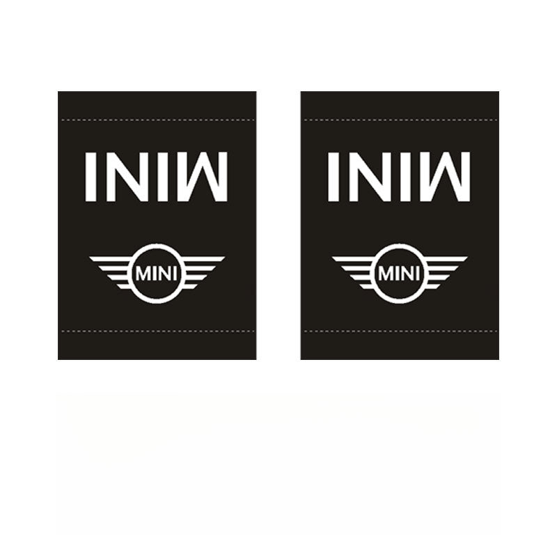 MINI Cooper Creative Label Decals Black with White Letters MINI [Large Size] Pair Set Evfuns