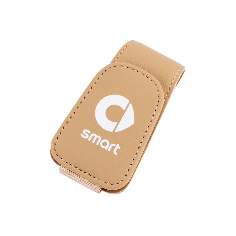 Smart Car Magnetic Sunglasses & Card Holder Clip | Custom Fit Accessories Smart Glasses Clip [Khaki] Square Style Evfuns