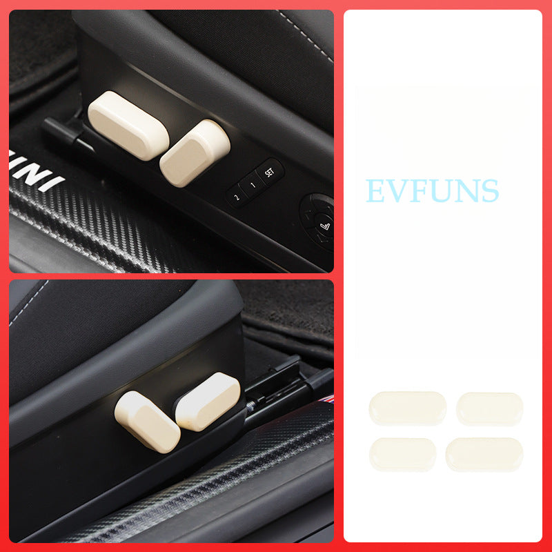 MINI J01 / J05 Seat Adjustment Button Cover – Interior Trim for Cooper EV J01/J05 [Cream White] Main and Passenger