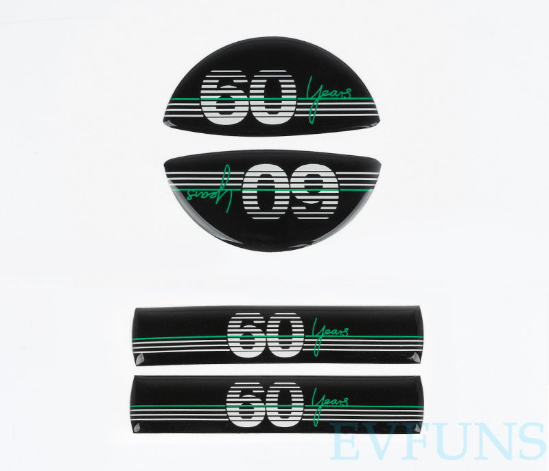 MINI Cooper 60th Anniversary Interior 3D Gel Sticker – F55/F56 Trim Decoration F54/F55/F60 Door Handle Inner Adhesive