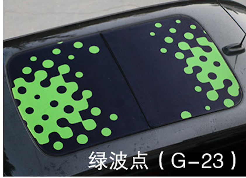 MINI Cooper Roof Sunroof Decal – Union Jack Perforated Roof Sticker for Countryman & More G23 green wave point Evfuns