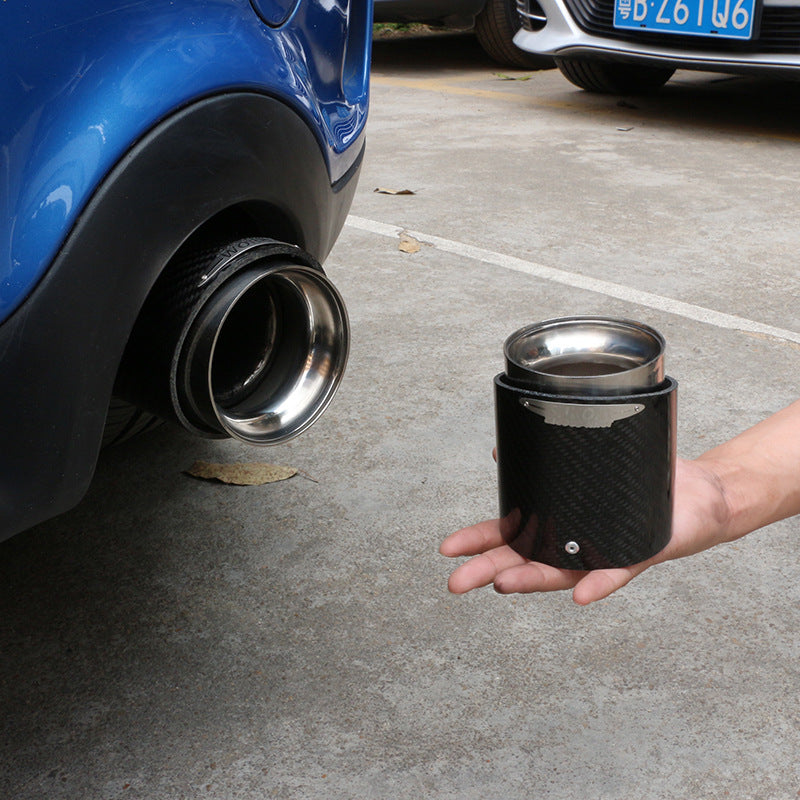 Carbon Fiber Exhaust Tip for MINI Cooper / Countryman – Stainless Steel Sport Tailpipe Special for R55/R56R/R57 (1