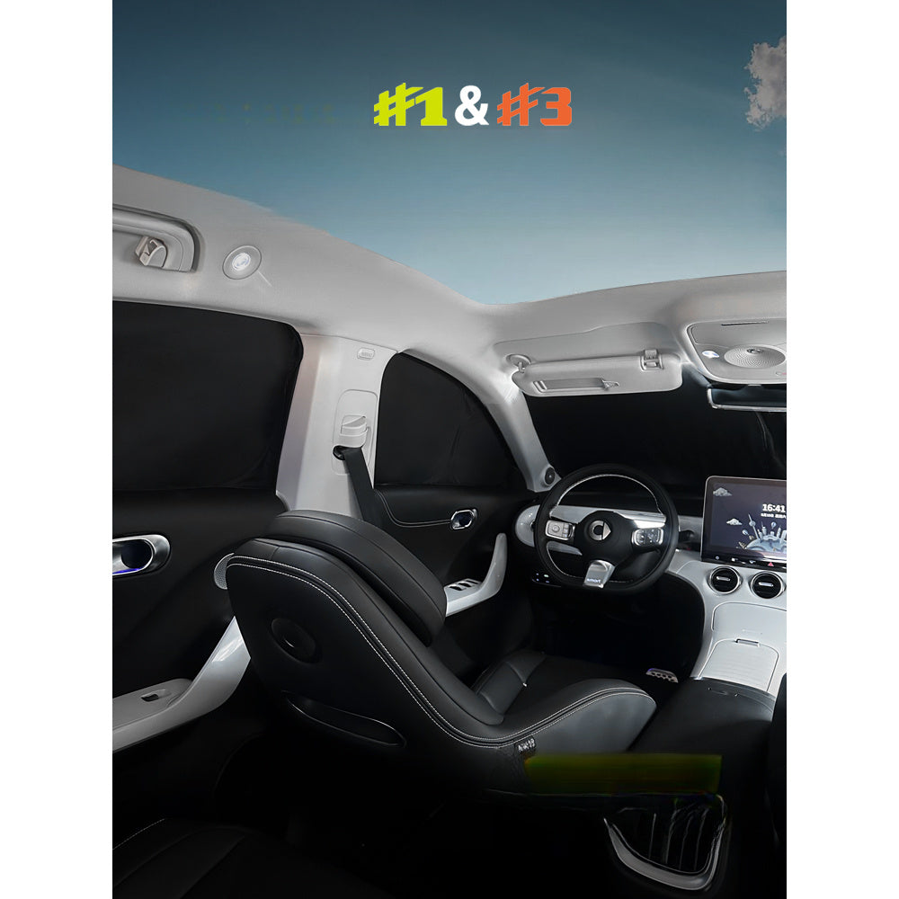 SMART #1 / #3 Window Sunshades – Full Coverage Privacy UV Blocker for Summer Evfuns