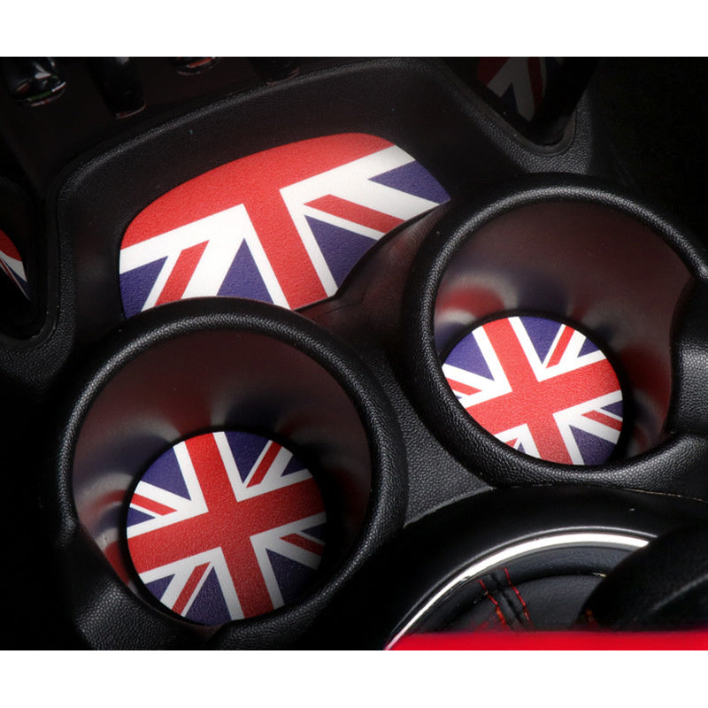 MINI Cooper Leather Cup Holder Mat – F56 F60 F54 Anti-Slip Interior Pad Evfuns