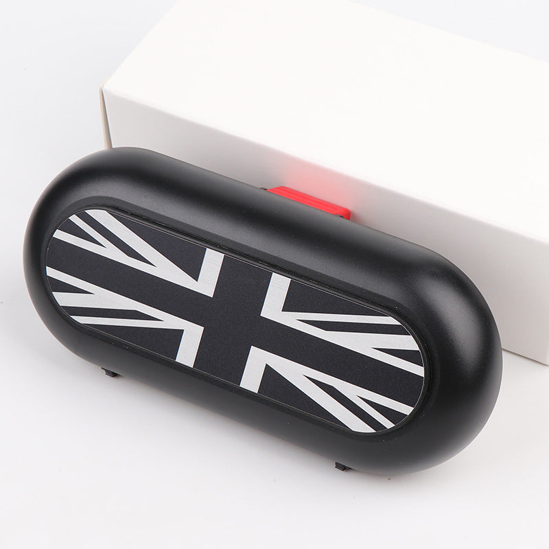 MINI Car Sunglasses Box Union Flag Style Glasses Case [Black] Evfuns
