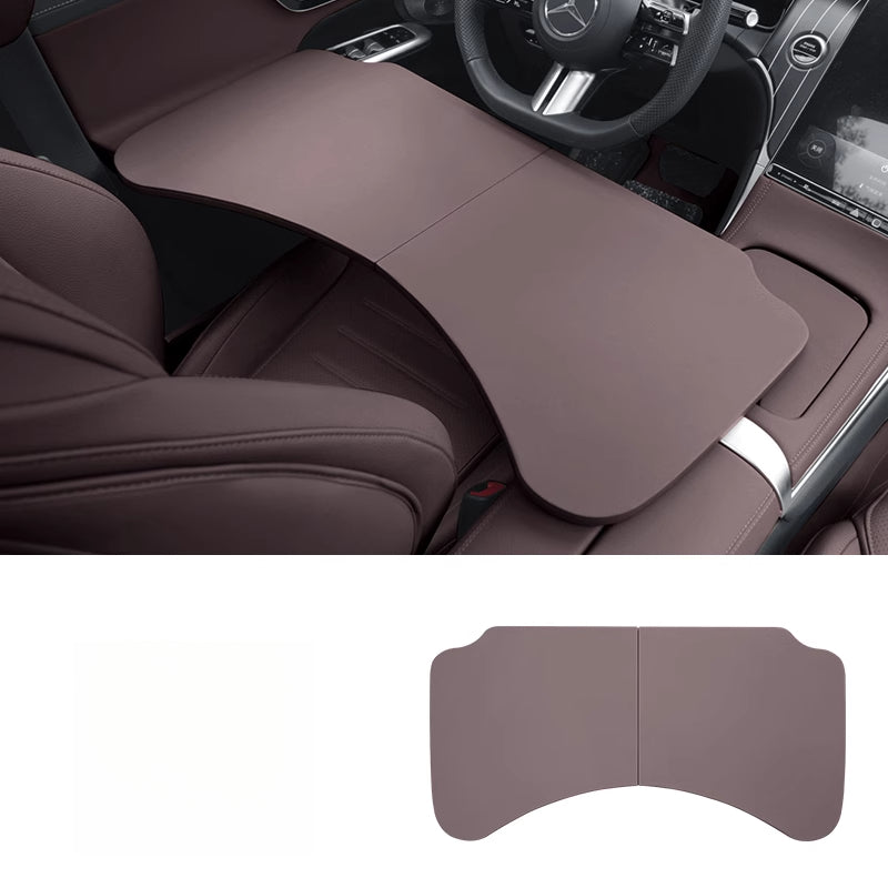 Smart # 1 # 3 # 5 Foldable Car Tray Table | Rear Seat Laptop & Dining Desk Car Folding Small Table [Mocha Brown] 1 Pack