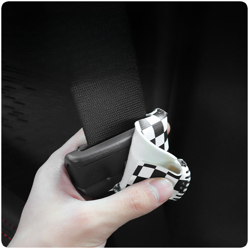 Seat Belt Buckle Protector for MINI Electric J01/J05 – PU Leather Cover Evfuns