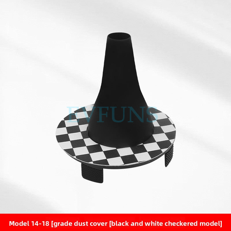MINI Cooper Gear Shift Dust Cover – Interior Trim Protector 14-18 Models [Gear Dust Cover [Black and White Checkered