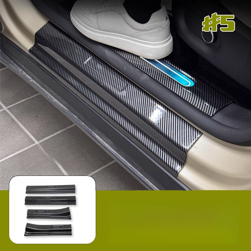 Smart#5 Car Door Sill Protectors – Carbon Fiber Style Anti