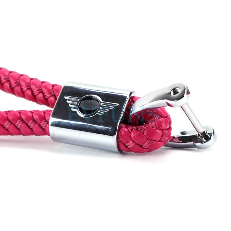 Mini Cooper Leather Keyring Strap – Personalized Car Keychain Loop Evfuns