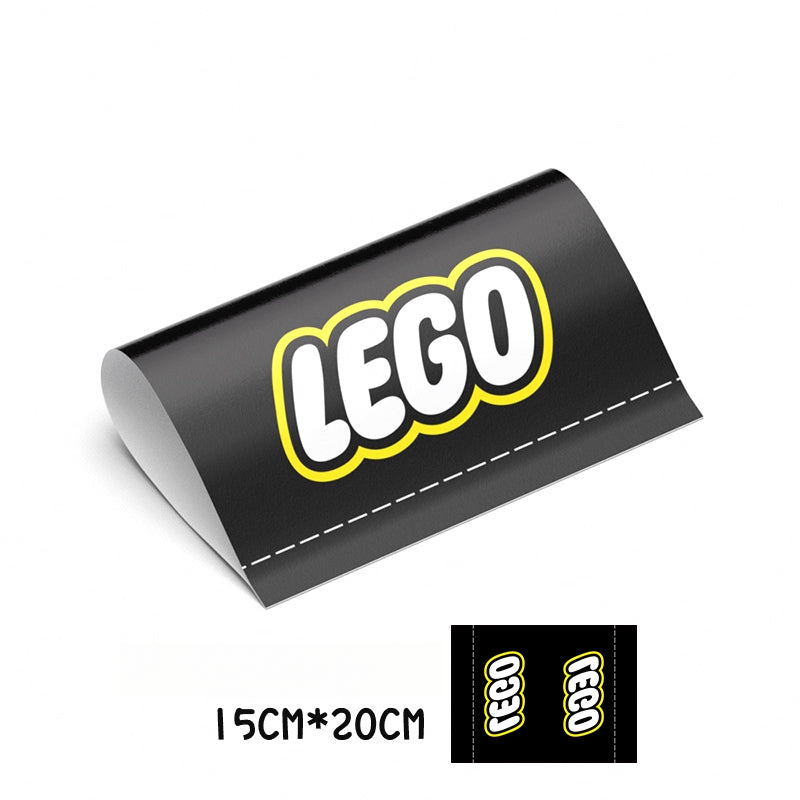 SMART Car Sticker Label – Decorative PVC Adhesive Decal (15*20cm / 8*10cm) Washable Label - Black Lego Evfuns