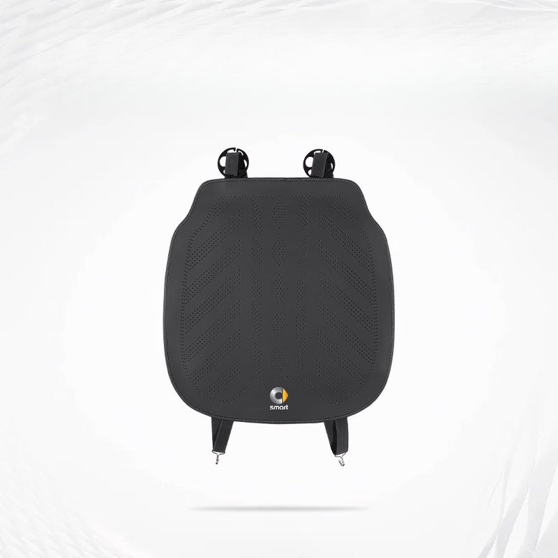 Smart # 1 # 3 # 5 Napa Leather Seat Cushion | All-Season Car Seat Cover smart-Front Seat Cushion [Black-1 Piece Set]