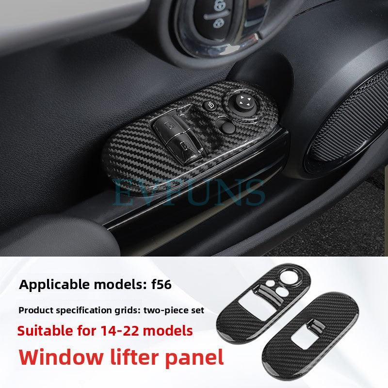 Carbon Fiber Air Vent Trim for MINI F55/F56 (2014–2021) F56 Carbon Fiber Window Lifter Trim Shell [Pair] Evfuns