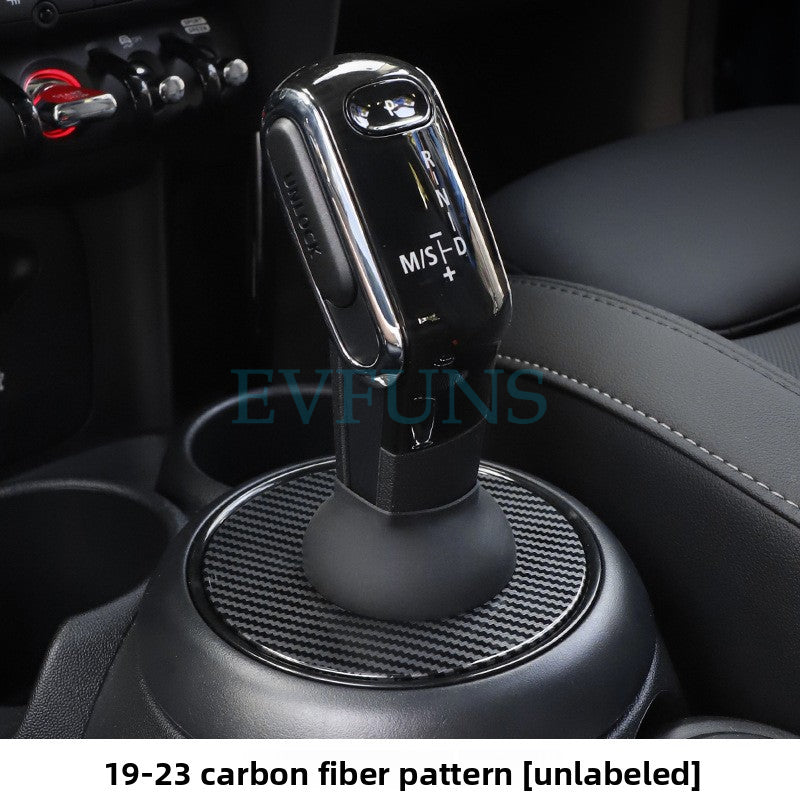 MINI Cooper Gear Shift Dust Cover – Interior Trim Protector 19-Current Model [Gear Dust Cover [Carbon Fiber Pattern]]