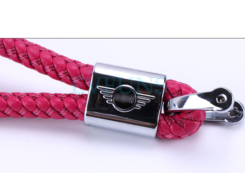 Mini Cooper Leather Keyring Strap – Personalized Car Keychain Loop Evfuns