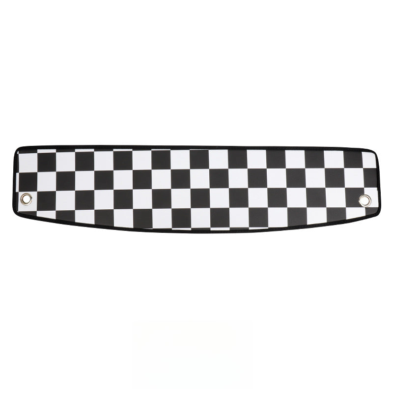 MINI J01 J05 ACEMAN Rear Trunk Privacy Cover & Leather Back Window Mat [Black and White Grid] Suitable for J01 Evfuns