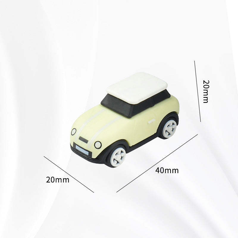 MINI Cooper Dashboard Silicone Ornament – Miniature Car Interior Decoration MINI Car Ornament [Lime Yellow] Evfuns